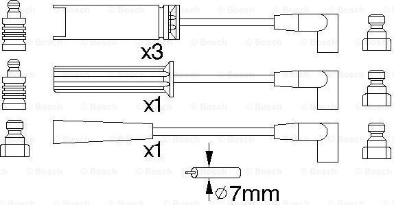 BOSCH 0 986 356 739 - Комплект проводів запалювання autozip.com.ua