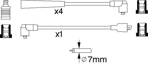 BOSCH 0 986 356 734 - Комплект проводів запалювання autozip.com.ua
