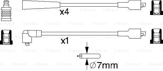 BOSCH 0 986 356 736 - Комплект проводів запалювання autozip.com.ua