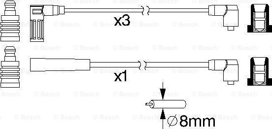 BOSCH 0 986 356 733 - Комплект проводів запалювання autozip.com.ua