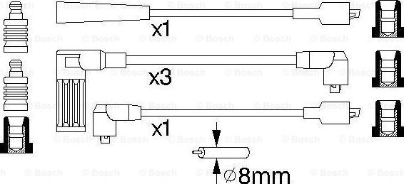 BOSCH 0 986 356 737 - Комплект проводів запалювання autozip.com.ua