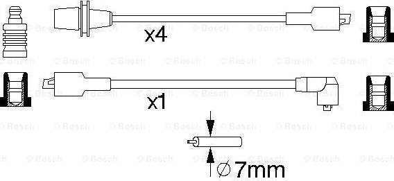 BOSCH 0 986 356 725 - Комплект проводів запалювання autozip.com.ua