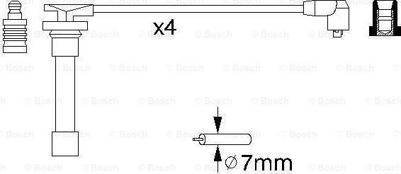 BOSCH 0 986 356 721 - Провода высоковольтные компл. пр-во Bosch autozip.com.ua