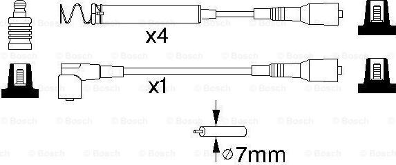 BOSCH 0 986 356 771 - Комплект проводів запалювання autozip.com.ua