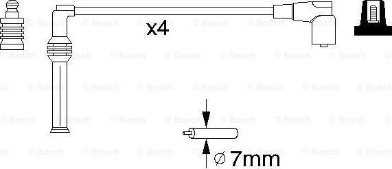 BOSCH 0 986 356 778 - Комплект проводів запалювання autozip.com.ua