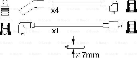 BOSCH 0 986 356 772 - Комплект проводів запалювання autozip.com.ua