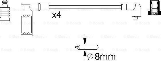 BOSCH 0 986 357 096 - Комплект проводів запалювання autozip.com.ua