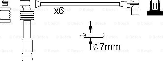 BOSCH 0 986 357 055 - Комплект проводів запалювання autozip.com.ua