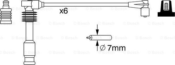 BOSCH 0 986 357 050 - Комплект проводів запалювання autozip.com.ua