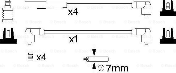 BOSCH 0 986 357 068 - Комплект проводів запалювання autozip.com.ua