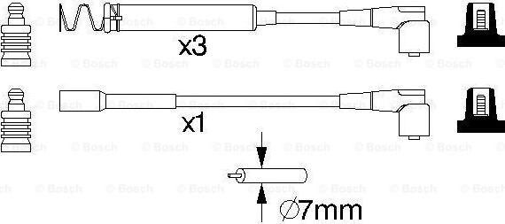 BOSCH 0 986 357 063 - Комплект проводів запалювання autozip.com.ua