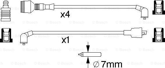 BOSCH 0 986 357 014 - Комплект проводів запалювання autozip.com.ua