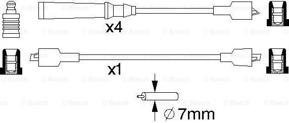 BOSCH 0 986 357 013 - Комплект проводів запалювання autozip.com.ua