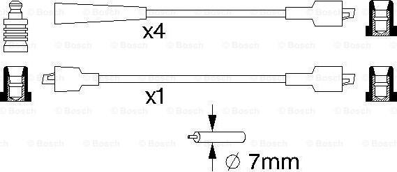 BOSCH 0 986 357 117 - Комплект проводів запалювання autozip.com.ua