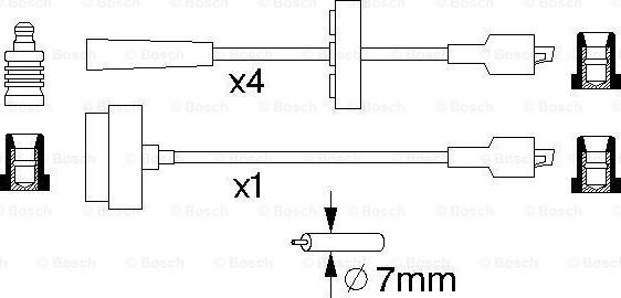 BOSCH 0 986 357 077 - Комплект проводів запалювання autozip.com.ua