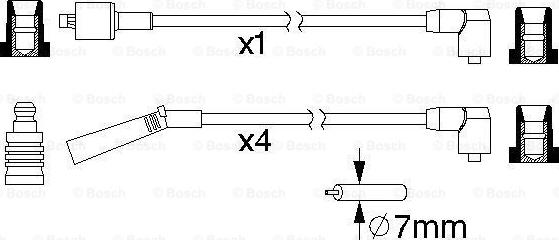 BOSCH 0 986 357 196 - Комплект проводів запалювання autozip.com.ua