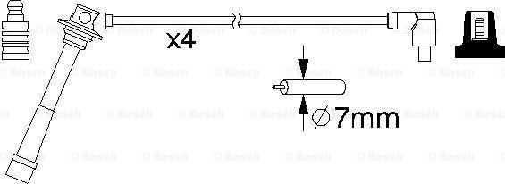 BOSCH 0 986 357 198 - Комплект проводів запалювання autozip.com.ua