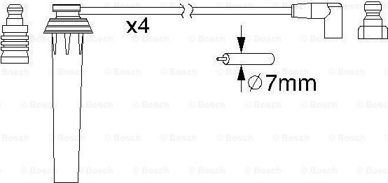 BOSCH 0 986 357 192 - Комплект проводів запалювання autozip.com.ua