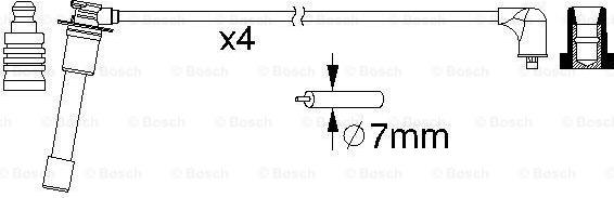 BOSCH 0 986 357 149 - Комплект проводів запалювання autozip.com.ua