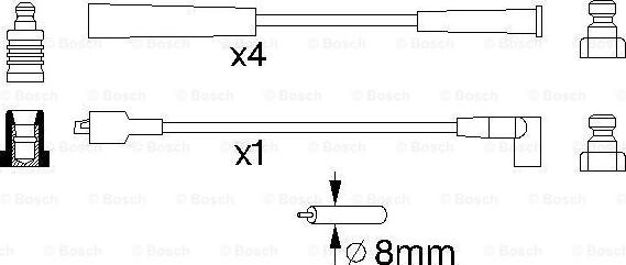 BOSCH 0 986 357 140 - Комплект проводів запалювання autozip.com.ua