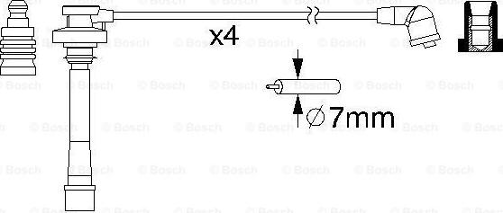 BOSCH 0 986 357 147 - Комплект проводів запалювання autozip.com.ua