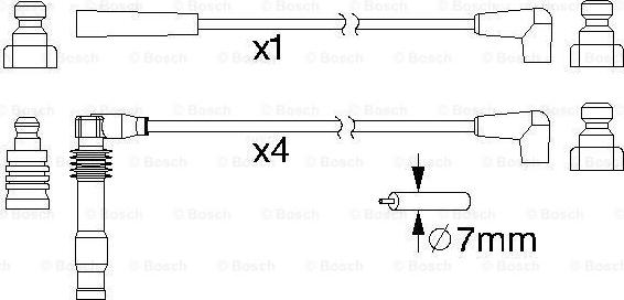 BOSCH 0 986 357 156 - Комплект проводів запалювання autozip.com.ua