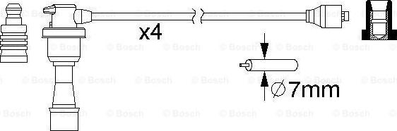 BOSCH 0 986 357 151 - Комплект проводів запалювання autozip.com.ua