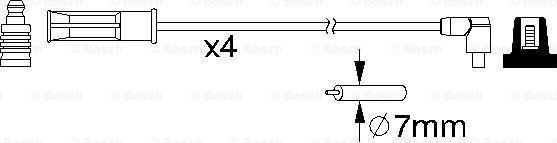 BOSCH 0 986 357 158 - Комплект проводів запалювання autozip.com.ua