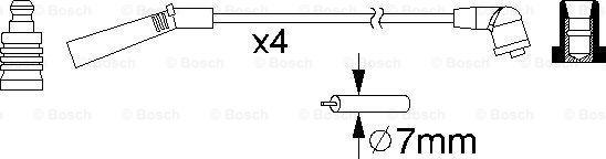 BOSCH 0 986 357 157 - Комплект проводів запалювання autozip.com.ua