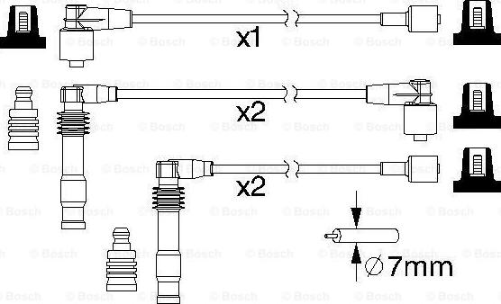 BOSCH 0 986 357 189 - Комплект проводів запалювання autozip.com.ua