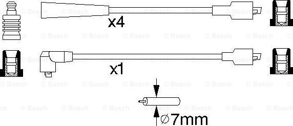 BOSCH 0 986 357 138 - Комплект проводів запалювання autozip.com.ua