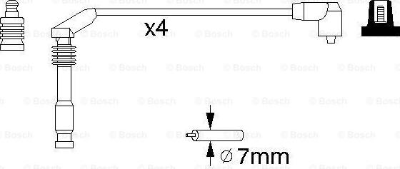 BOSCH 0 986 357 126 - Провода высоковольтные компл. пр-во Bosch autozip.com.ua