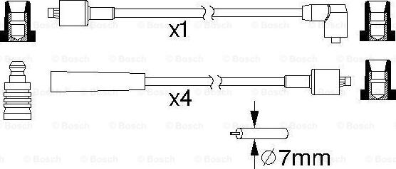 BOSCH 0 986 357 172 - Комплект проводів запалювання autozip.com.ua