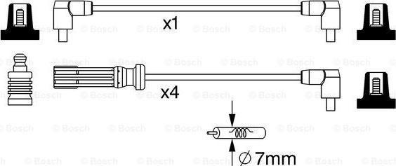 BOSCH 0 986 357 244 - Комплект проводів запалювання autozip.com.ua