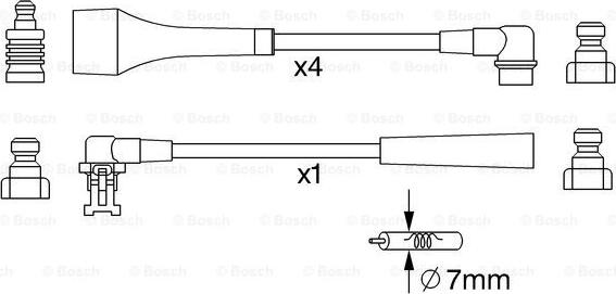 BOSCH 0 986 357 254 - Комплект проводів запалювання autozip.com.ua