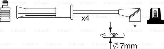 BOSCH 0 986 357 256 - Дріт високовольтні компл. вир-во Bosch autozip.com.ua
