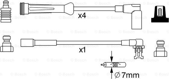 BOSCH 0 986 357 250 - Комплект проводів запалювання autozip.com.ua