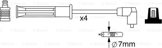 BOSCH 0 986 357 253 - Комплект проводів запалювання autozip.com.ua