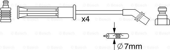 BOSCH 0 986 357 252 - Комплект проводів запалювання autozip.com.ua