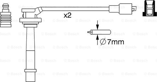 BOSCH 0 986 357 263 - Комплект проводів запалювання autozip.com.ua