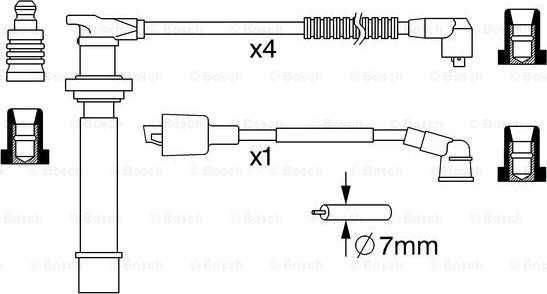 BOSCH 0 986 357 280 - Комплект проводів запалювання autozip.com.ua