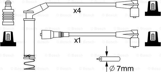 BOSCH 0 986 357 281 - Комплект проводів запалювання autozip.com.ua