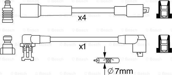 BOSCH 0 986 357 283 - Комплект проводів запалювання autozip.com.ua