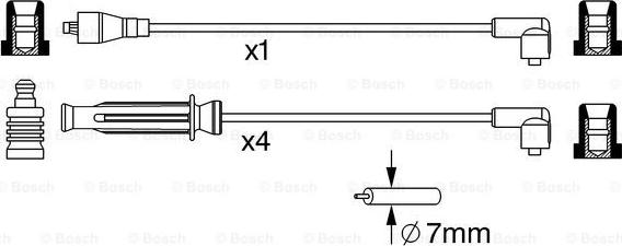 BOSCH 0 986 357 236 - Комплект проводів запалювання autozip.com.ua