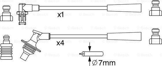 BOSCH 0 986 357 230 - Комплект проводів запалювання autozip.com.ua