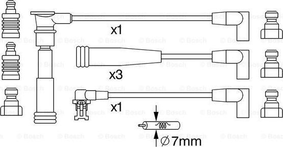 BOSCH 0 986 357 231 - Комплект проводів запалювання autozip.com.ua