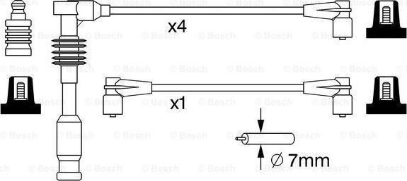 BOSCH 0 986 357 227 - Комплект проводів запалювання autozip.com.ua