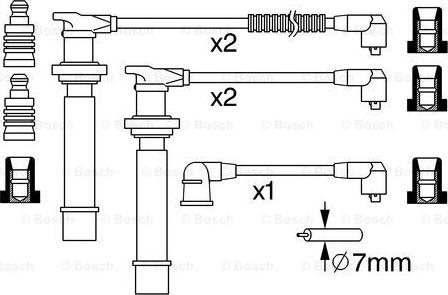 BOSCH 0 986 357 274 - Комплект проводів запалювання autozip.com.ua