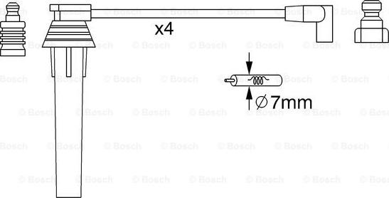 BOSCH 0 986 357 270 - Комплект проводів запалювання autozip.com.ua