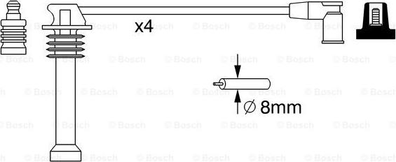 BOSCH 0 986 357 271 - Комплект проводів запалювання autozip.com.ua